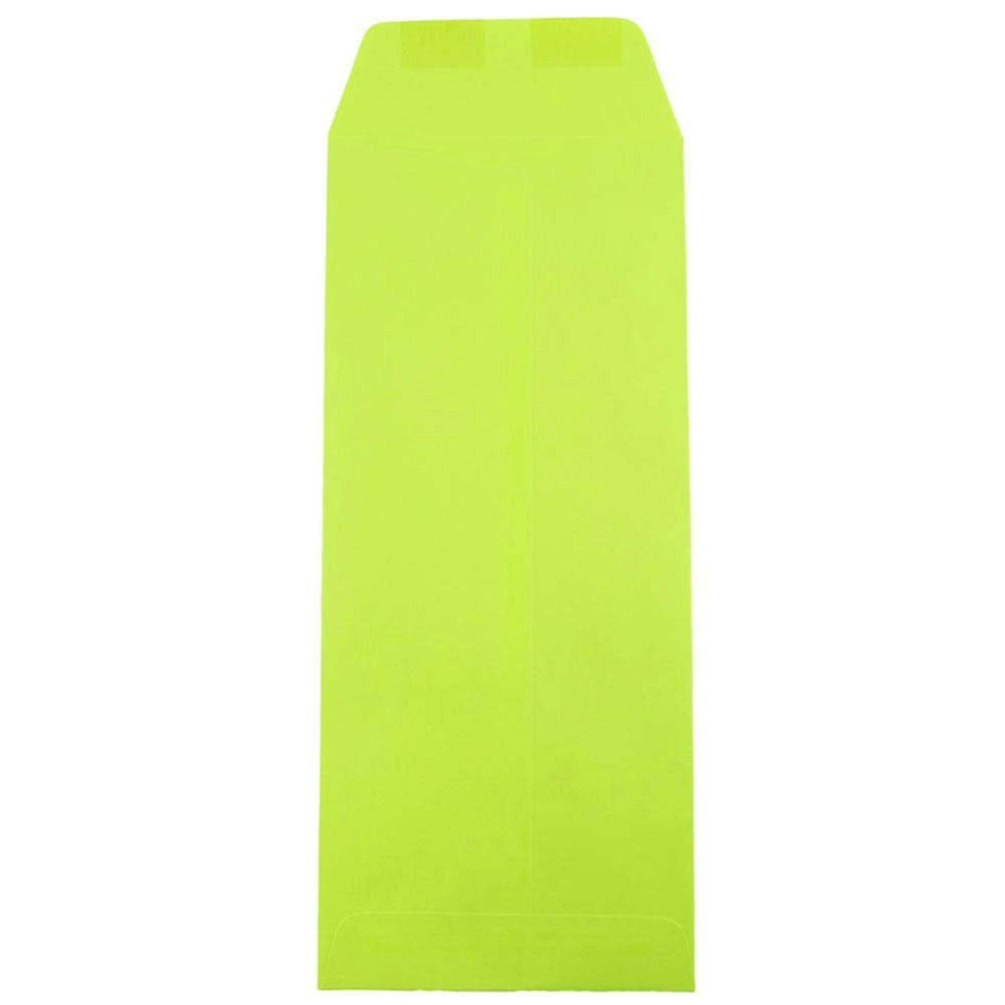 JAM Paper 5" x 11.5" Ultra Lime Green Policy Business Envelopes